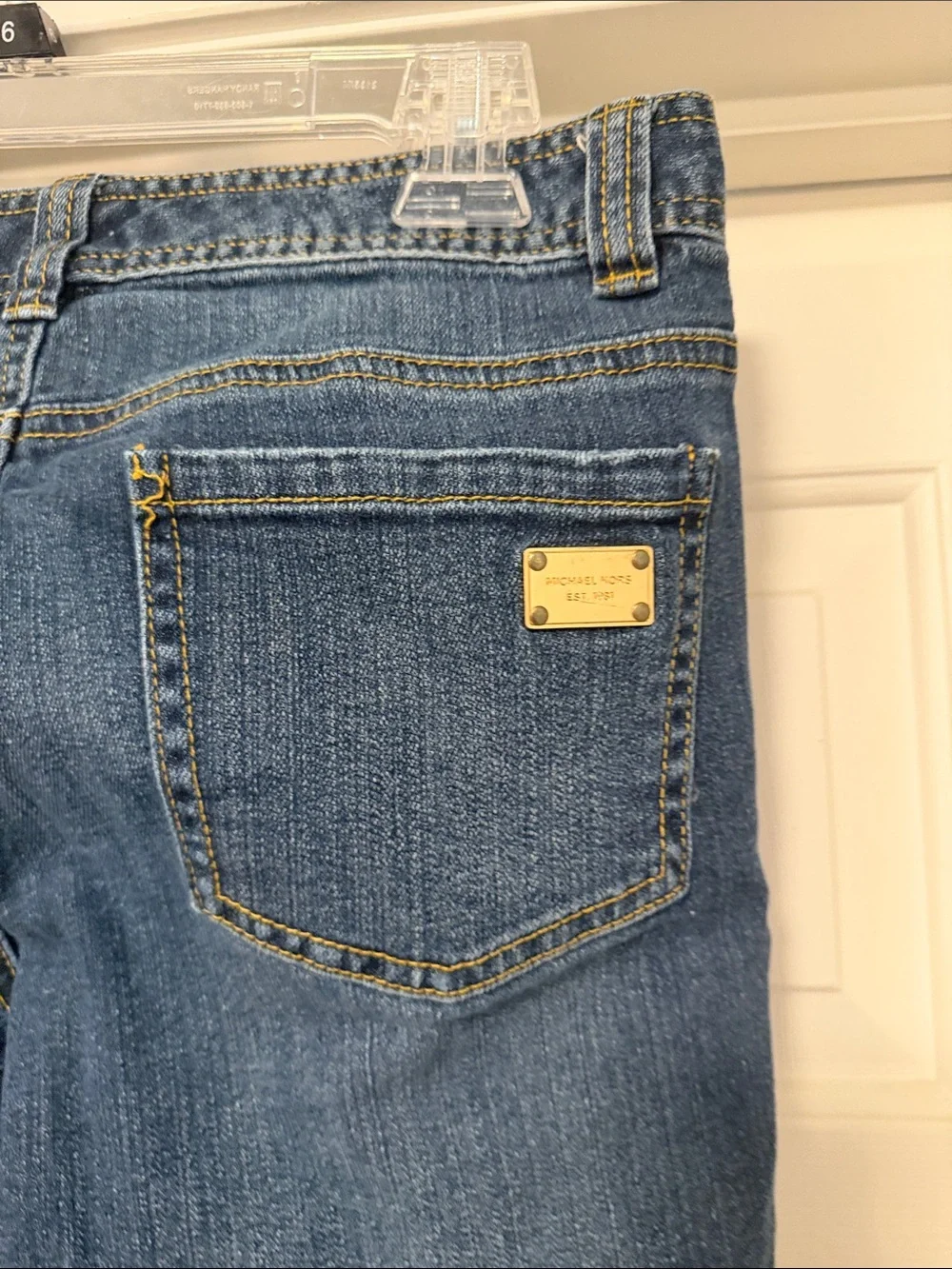 Michael Kors Women's Blue Straight-Leg Jeans